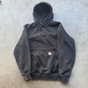 Carhartt Rain Defender Loose Fit Black Pullover Hoodie Workwear Skater